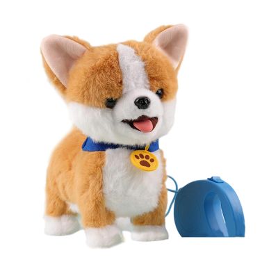 AOSAIXIS Interactive Plush Electronic Puppy Toy, Electronic Panda Toy, USB Rechargeable Robotic Pet, Touch Response, Leash Control & Music,Ideal for Fun Learning Gadget