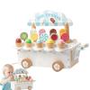 Ice Cream Shop Game - Wooden Trolley for Fun and Imaginative Symbolic Play | Role Play Ice Cream Shop for Supermarket Restaurant Kitchen Grocery view 1