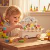 Genrico Ice Cream Shop Toy - Wooden Pretend Play - Children's Dessert Kitchen Toys - for Birthday Parties, Boys and Girls Ages 3 to 6 Years, Kitchen, Supermarket and Picnic view 2