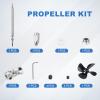 MECCANIXITY Drive Shaft W Propeller Universal Joint, L150mm Shaft L100mm Sleeve D55mm Stainless Steel Propeller 4-Bladed Paddle Fit for 6mm Motor Shaft RC Boat Coupler Assemble Kit view 3