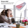 BAFOVY Folding Fan Slider Toy, 3 Layer Double Track Magnetic Push Fidget Toy for Stress Relief, with Stainless Steel Ergonomic Design for Adults Office Home Travel (Red) view 2