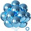 KALOR Metallic Blue Balloons 18 Inch 24 Pack Matte Helium Latex Round Balloons for Birthday Wedding Graduation Bridal Shower Baby Shower Party Decorations view 1