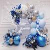 KALOR Metallic Blue Balloons 18 Inch 24 Pack Matte Helium Latex Round Balloons for Birthday Wedding Graduation Bridal Shower Baby Shower Party Decorations view 3