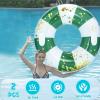 Large Inflatable Pool Floats with Handles for Adults- Pool Floaties Pool Tubes Swim Rings with Gold Sequins Inflatable Pool Float for Swimming Pool Party Lake Beach Adults (Green Stripes) view 4