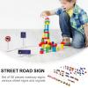 OATIPHO 56pcs Traffic Sign Toys, Mini Road Signs and Traffic Light Toy Set for Children Safety Education Plaything Train Table Accessories, Car Garage Playing, view 3