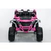 12V Kids Electric Truck, Remote Control Ride-On Car with Front/Rear Shock Suspension, 2-Seater UTV, Built-in Music Player & Flashlights, for Indoor/Outdoor Use Ages 3-6. (Magenta) view 3