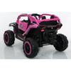 12V Kids Electric Truck, Remote Control Ride-On Car with Front/Rear Shock Suspension, 2-Seater UTV, Built-in Music Player & Flashlights, for Indoor/Outdoor Use Ages 3-6. (Magenta) view 4