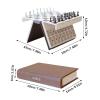 3D Printed Chess Book, Portable Folding Storage Book Board Game Set for Adults view 2