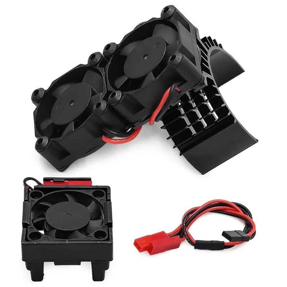 RC Repairs Spare Parts For Stampede For Slash 2WD 4X4 For VXL For VXL-3S Velineon ESC Cooling Fan And Motor Heat Sink Set RC Car Parts(Black)