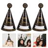 BESPORTBLE 4pcs 2024 New Year Paper Cone Hats Lightweight Party Headwear for Year Eve Celebration Holiday Party Supplies 2024 Happy New Hat Design view 4