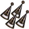 BCOATH 4pcs 2024 New Year Cone Paper Hats Party Supplies for Adults, Festive Year Eve Headwear Decorations, Lightweight Disposable Party Favors for New Year's Eve Celebration view 1
