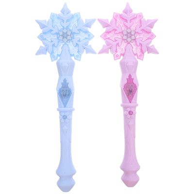 Garneck 2pcs Glowing Fairy Wands Snowflake Light Sticks for Girls Birthday Party Stage Performance Decorative Fairy