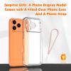 Dummy Fake Phone Model, Looks Like The Real Phone Dummy Compatible with Phone 17 Pro, Prank Stuff Decoy Pear Non-Working Toy Phone 17 Pro for Kids Pink Orange (Rainbow Front) view 2