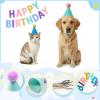 Fiestivo 14pcs Mini Party Hats for Stuffed Animals with Banner, Felt Cloth Adjustable Mini Birthday Hats for Dolls Dog Cat Rabbit Puppies Assorted Animal Birthday Decorations view 3