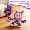 Baby Musical Easter Bunny Toy Dancing Crawling Toys, Light Up Infant Toys Birthday Easter Gifts with Dynamic Music & Cool Lights| Legs Move Sideways| Body Twist view 2