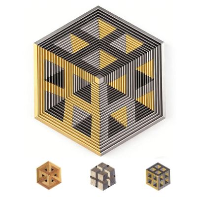 2026 Premium Hexagon Twist Illusion, 3D Printed Hexagonal Fractal Fidget Gadget, Decompression Sensory Desk Gadget, Irritability and Relaxation, Funny Relaxation Pocket Gifts (#C)