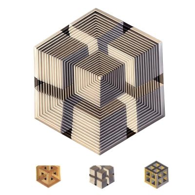 2026 Premium Hexagon Twist Illusion, 3D Printed Hexagonal Fractal Fidget Gadget, Decompression Sensory Desk Gadget, Irritability and Relaxation, Funny Relaxation Pocket Gifts (#B)