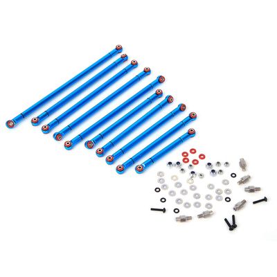 Aluminium Alloy WHEELBASE Link Rod Upgrade Parts Strong Durable Accessory RC CAR Crawler (Blue ECX224000B)