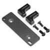 RC Repairs Spare Parts For Axial For SCX10 For Capra For Wraith 90048 1/10 Metal Servo Mount With Carbon Fiber Skid Plate Set RC Crawler Car Upgrade Parts view 4