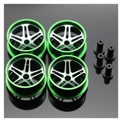 RC Repairs Spare Parts For Tamiya For MINI 4WD Colored Aluminum L005 Middle Diameter Lightweight Wheels Remote Control Car Accessories(Green)