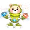 Bear Musical Robot Toy for Toddlers, Baby Musical Easter Green Bear Toy Dancing Crawling Tummy Time Toys, Light Up Infant Toys Birthday Easter Gifts view 1