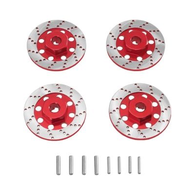 RC Repairs Spare Parts For MN For MN128 MN86S G500 1/12 For WLtoys 144001 144002 144010 1/14 124016 124018 1/12 12mm Wheel Hex Hub Adapter Brake Disc RC Car Parts(Red)