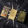 Luxury Black and Gold Foil Tarot Deck with Gift Box, 78 Classic Tarot Cards with Guidebook, Premium Waterproof Tarot Cards for Divination, Fortune Telling and Spiritual Guidance view 3
