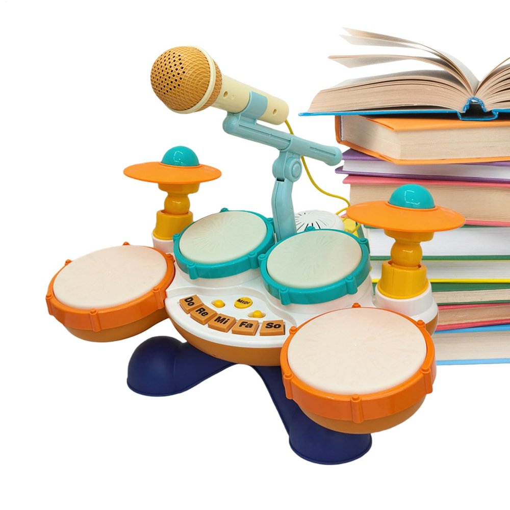 Boys Drum Set - Adjustable Portable Drum, Kids Musical Instruments, Boy Drums Set, Drums Instrument Toy, Interactive Music Learning, Children Boys Girls Preschool Play Travel | Home Classroom Birthday