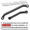 ARRCat Aluminum Steering Links Upgrades Part for 1/30 SCX30 Chev rolet K10/Jeep Wrangler JLU 4X4/F0rd Bronco 4X4 RC Crawler,AXI-2260T1/AXI-2261T2/AXI-2048T1,Steering Tie Rod & Drag Link,Black view 3