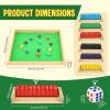 Shut The Box Game, 12 Inches Family Wooden Board Games Table Math Dice Game for Adults, 2-6 Player Classics Tabletop Version Games for Classroom,Home,Party and Pub (Colorful) view 2
