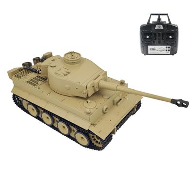 TOUCAN RC HOBBY 2.4Ghz Henglong 1/16 7.0 Plastic German Tiger I RTR RC Tank 3818 BB IR Barrel Recoil Steel Gearbox 320 Degree Rotating Turret