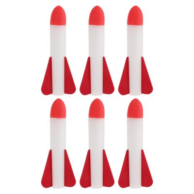 jojofuny 6pcs Foam Rocket Refills: Foam Finger Rocket Launcher for Kids Outdoor Toy Carnival Party Favor for Boys Girls, Interactive Stem Play Ships