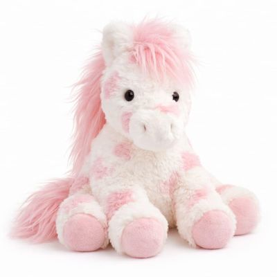 ABOUTYES Pink Pony Stuffed Animal, Valentines Day Toys for Kids, Soft Pink Horse Toy for Kids, Plush Pinks Horse with Fluffy Mane & Tail (20 in)