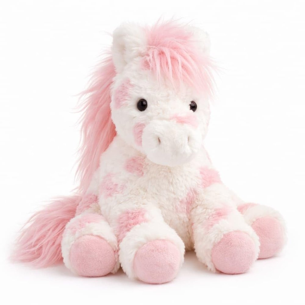 ABOUTYES Pink Pony Stuffed Animal, Valentines Day Toys for Kids, Soft Pink Horse Toy for Kids, Plush Pinks Horse with Fluffy Mane & Tail (20 in)
