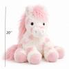 ABOUTYES Pink Pony Stuffed Animal, Valentines Day Toys for Kids, Soft Pink Horse Toy for Kids, Plush Pinks Horse with Fluffy Mane & Tail (20 in) view 3