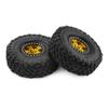 4PCS 1.9'' Aluminum Wheel Rim Tires 118x38mm Hex Hub 12mm RC Replacement Parts for 1/10 SCX10 III TRX4 90046 D90 RC Car (Golden) view 3
