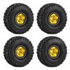 4PCS 1.9'' Aluminum Wheel Rim Tires 118x38mm Hex Hub 12mm RC Replacement Parts for 1/10 SCX10 III TRX4 90046 D90 RC Car (Golden) view 4