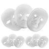 TOBBOMEY 9pcs White DIY Masquerade Masks Set for Men and Women, Paintable Paper Pulp Full Face Masks for Cosplay, Party, Halloween, and Masquerade Dress-up Accessories view 1