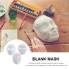 TOBBOMEY 9pcs White DIY Masquerade Masks Set for Men and Women, Paintable Paper Pulp Full Face Masks for Cosplay, Party, Halloween, and Masquerade Dress-up Accessories view 3