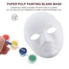 TOBBOMEY 9pcs White DIY Masquerade Masks Set for Men and Women, Paintable Paper Pulp Full Face Masks for Cosplay, Party, Halloween, and Masquerade Dress-up Accessories view 4