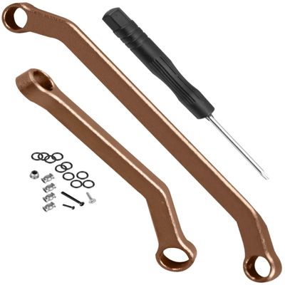 ARRCat Aluminum Steering Links Upgrades Part for 1/30 SCX30 Chev rolet K10/Jeep Wrangler JLU 4X4/F0rd Bronco 4X4 RC Crawler,AXI-2260T1/AXI-2261T2/AXI-2048T1,Steering Tie Rod & Drag Link,Bronze