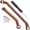 ARRCat Aluminum Steering Links Upgrades Part for 1/30 SCX30 Chev rolet K10/Jeep Wrangler JLU 4X4/F0rd Bronco 4X4 RC Crawler,AXI-2260T1/AXI-2261T2/AXI-2048T1,Steering Tie Rod & Drag Link,Bronze view 1