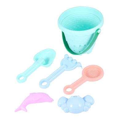 Beaupretty Colorful Plastic Beach Bucket Set, Sandcastle Building Tools with Random Castle Designs, Outdoor Beach for Boys, Fun Sandbox Play Accessories Random Color