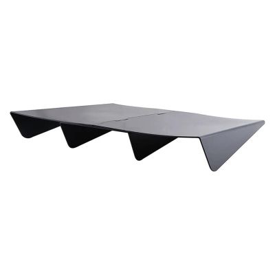 Car Modified Rear Bumper 4 Fins Diffuser Black ABS Rear Spoiler Shark Fin Spoiler Car Accessories