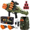 Children's Foam Rocket Launcher Toy Soft Bullet Launcher RPG Toy Gun Set Tactical Vest Battle Game (Green, Upgraded Package) view 1