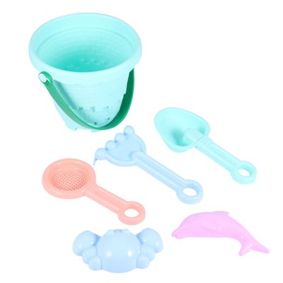 BESPORTBLE Colorful Beach Sand Bucket Set with Castle Design Plastic Beach for Boys Outdoor Sandbox Play Random Color
