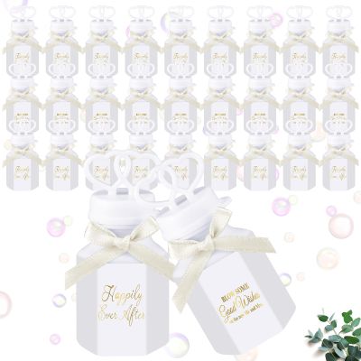 LaRandom 150 Pcs Wedding Bubbles Bulk with Bubble Solution Wedding Mini Bubble Gifts White Gold Mini Heart Wand for Anniversary, Engagement, Bridal, Valentine's Day, Gift for Adult Couple