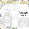 LaRandom 150 Pcs Wedding Bubbles Bulk with Bubble Solution Wedding Mini Bubble Gifts White Gold Mini Heart Wand for Anniversary, Engagement, Bridal, Valentine's Day, Gift for Adult Couple view 2