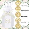 LaRandom 150 Pcs Wedding Bubbles Bulk with Bubble Solution Wedding Mini Bubble Gifts White Gold Mini Heart Wand for Anniversary, Engagement, Bridal, Valentine's Day, Gift for Adult Couple view 3