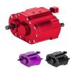 2-Speed 48P Gearbox Transfer Case with Steel Gears for 1/10 RC Crawler for Axial SCX10 90046 D90, Ratio 1.8:1/0.7:1(Purple) view 2